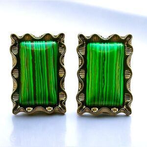 Sassy Jones Green and Black Gemstone Earrings